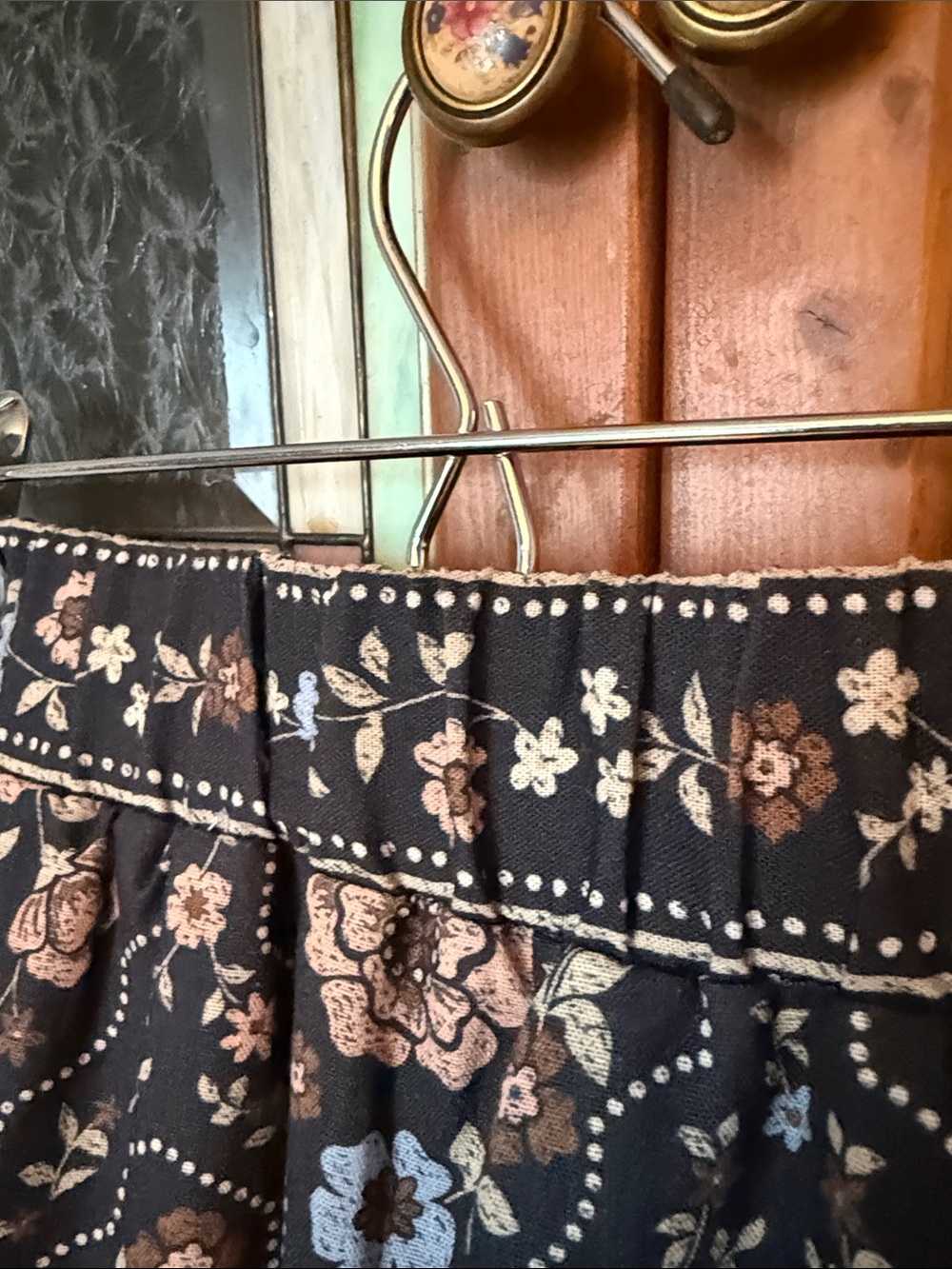 NWT Polagram Dark Floral Tiered Midi Maxi Skirt with Pockets - Size M - Picture 10 of 10